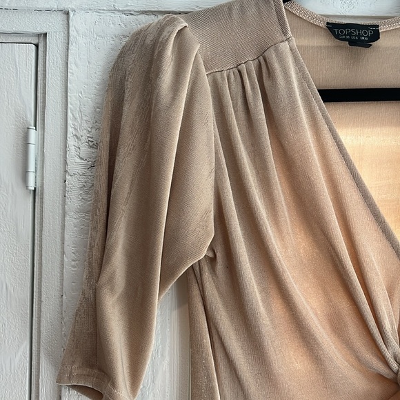 Topshop gold shimmery mini dress size 6 - Picture 3 of 8